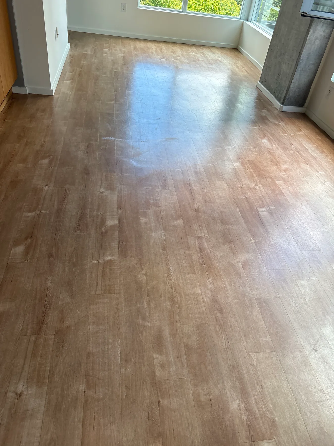 Kitchen floor close view before cleaning
